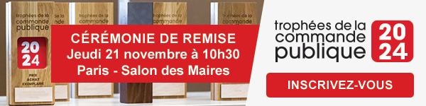 Cérémonie de remise des Trophées de la commande publique : jeudi 21 novembre à 10h30 au Salon des Maires